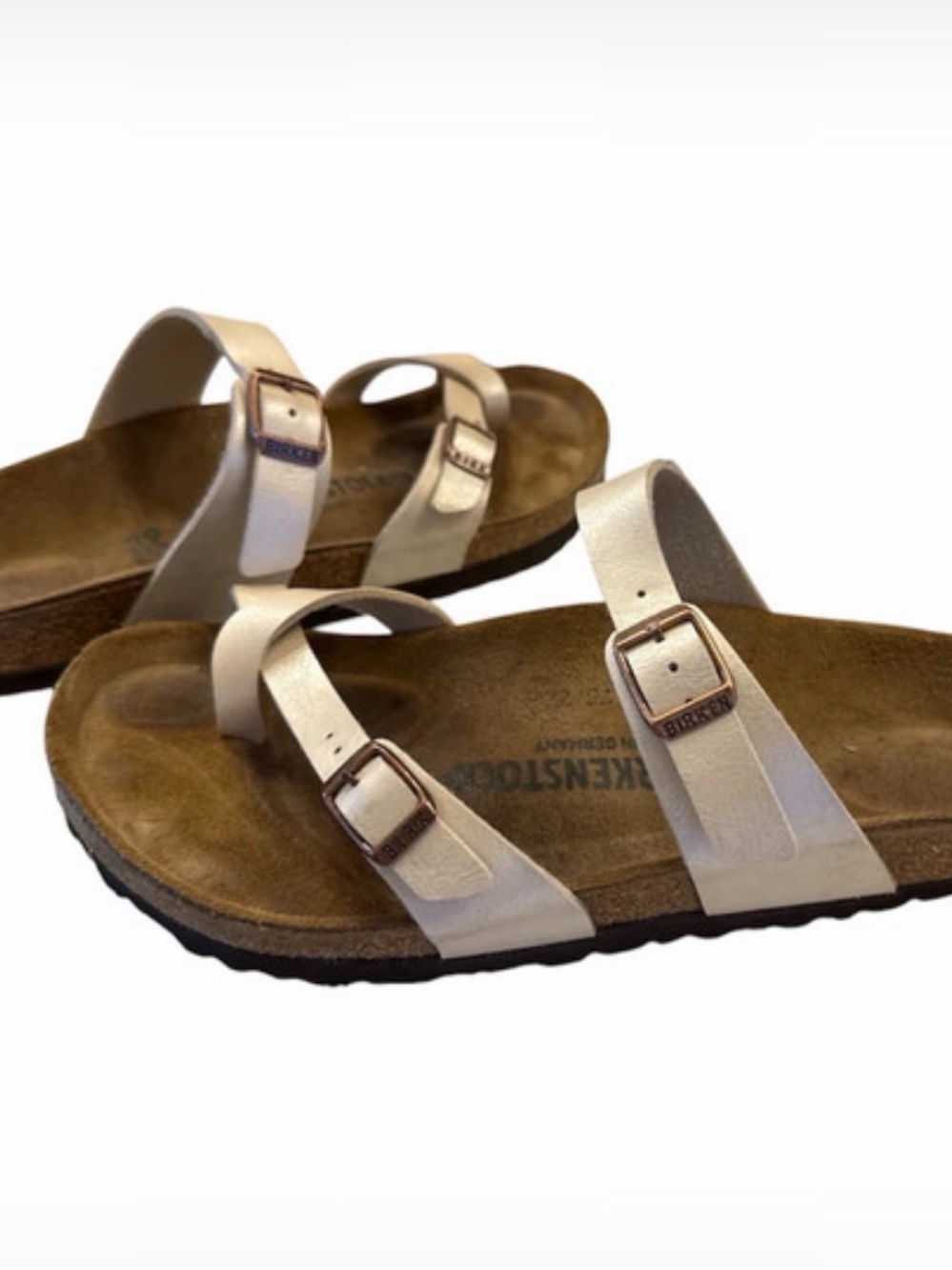 Women’s Birkenstock Graceful Pearl Leather Cork Sandals Size 8 or 39 - Picture 3 of 5